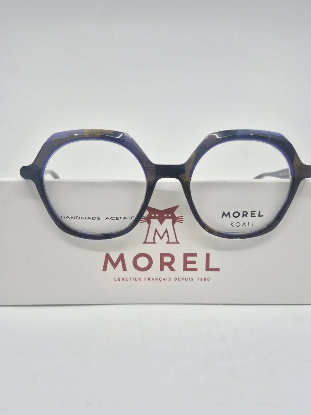 MOREL Koali 20136K PP01 48mm Purple trim and Brown New Eyeglasses Made in France
